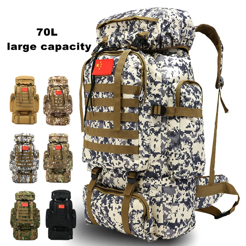 70L Большой Вместительный военный тактический армейский рюкзак, рюкзак для спорта на открытом воздухе, кемпинга, походов, сумка, рюкзак для путешествий, Mochila Militar