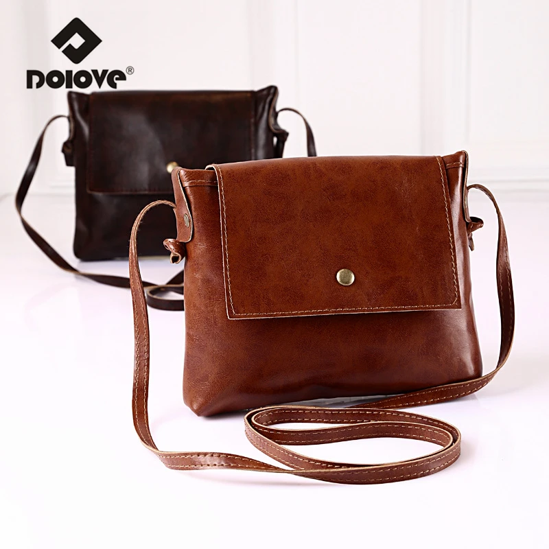 DOLOVE Women Bags Manufacturers Selling 2017 New Leather Shoulder Bag Retro Vafz Rivet Women Bag