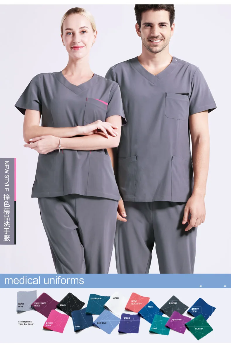 Одежда с короткими рукавами для докторов Meidcal скраб наборы спа салон красоты стоматологическая клиника Спецодежда Комбинезоны медсестры униформа лабораторные халаты