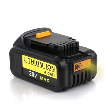 

GTF 20 Volt MAX 6.0Ah Lithium-Ion For DEWALT DCB206 20V Battery DCB205 DCB204-2