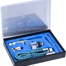 TD-134K двойного действия Аэрограф, воздушный компрессор Набор распыляющих пистолетов 0,2 мм/0,3 мм/0,5 мм иглы и насадки краска тату Маникюр Инструмент