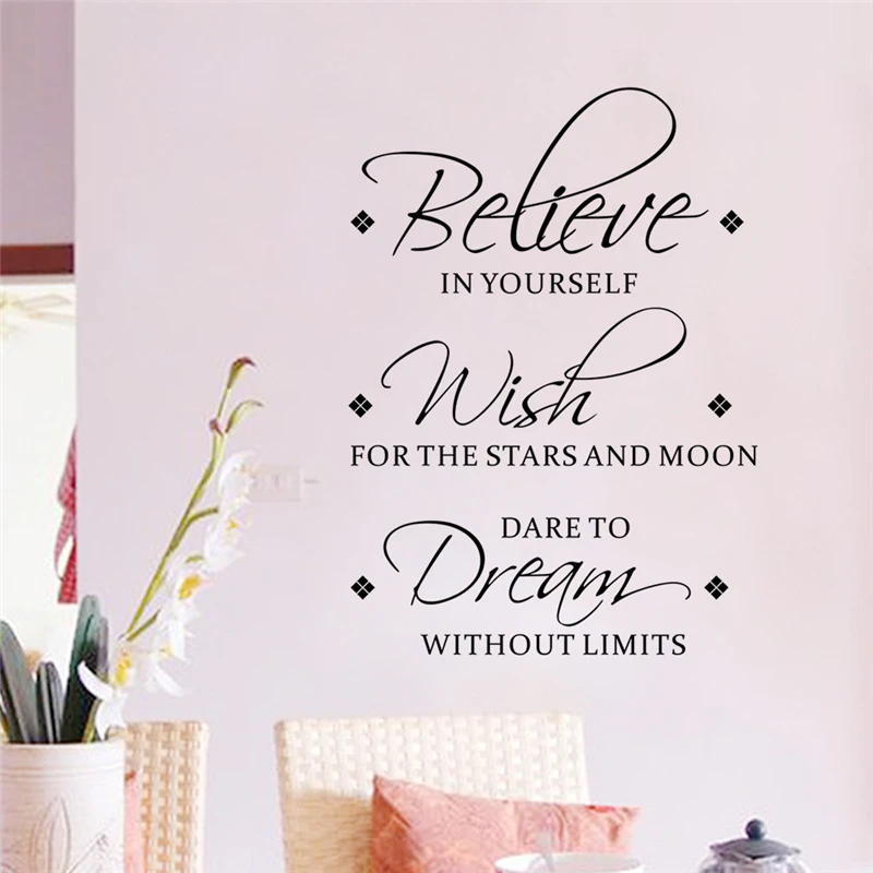 Believe In Yourself Quotes Wall Stickers For Living Room