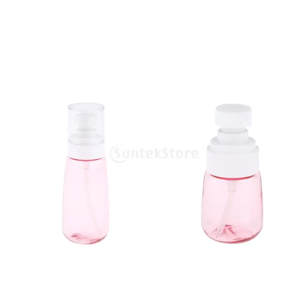 2 шт. розовые пластиковые бутылки с пульверизатором из ПЭТ w/тонкий контейнер для распыления для DIY домашнего уборки, ухода за косметикой-30