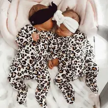 Г. Леопардовый мягкий хлопковый комбинезон для маленьких мальчиков и девочек; одежда для сна; спальный костюм для детей; одежда для малышей; Одежда для новорожденных
