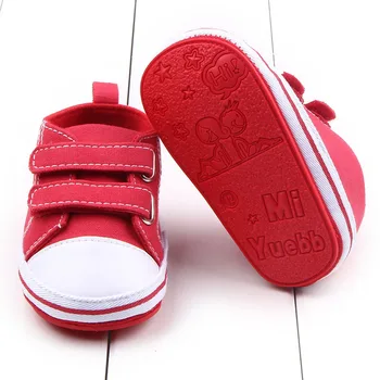 

Autumn new baby canvas shoes rubber sole Infant Newborn Baby Girls First Walkers Sneakers sport Shoes Anti-skid 0-18M