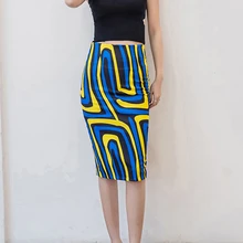 

2018 New Fashion Spring Women Contrast Color Sexy Pencil Skirt Office Ladies High Waist Package Hip Split Midi Skirt Plus Size