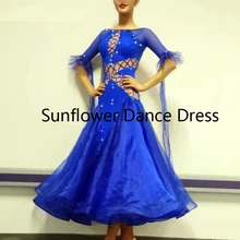 ballroom dance dress Standard dance dress dancewear Ballroom Dance gown royal blue