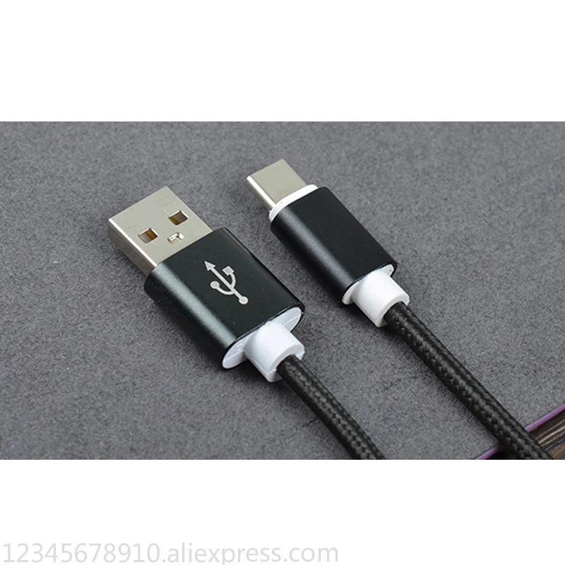 Кабель usb type-c для huawei xiaomi redmi note 7 USB-C кабель для быстрой зарядки мобильного телефона type-C для samsung Andorid 2.1A нейлон 1 м