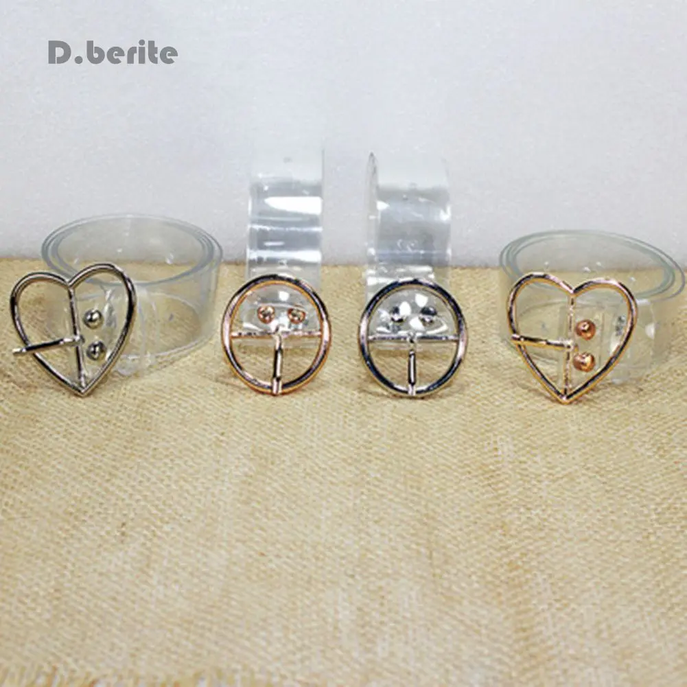 

New Women's Strap Casual Transparent Pvc Women Strap White Color Belts Quality Fashion Jeans Belt CZL8192