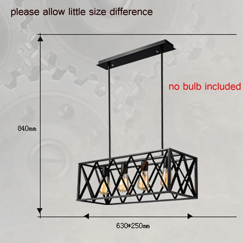 Винтажный светильник в стиле лофт, лампа в железной клетке, люстра для бара, паба, кафе, ресторана, зала, коридора, одежда для гостиной, столовой, светильник s