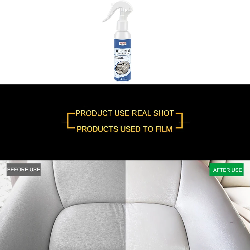  Car-styling 120ML Car Seat Care Wax Leather Care Cleaner Care Agent Car Cleaning Agent Detergent Le