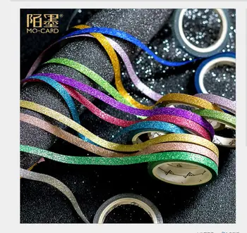 

5mm The gift from stars Gold onion powder glittering ribbon pure decoration christmas washi tape DIY planner masking tape escola