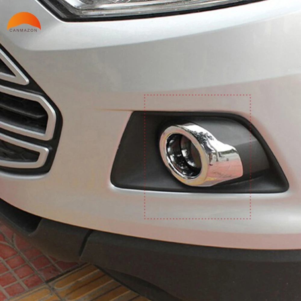

For Ford EcoSport 2013 2014 2015 2016 ABS Chrome Front head Fog Light Lamp Cover Trim Foglamp Decoration Frame Accessories 2pcs