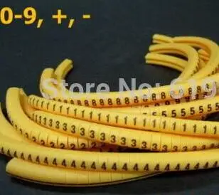 

Cable Wire Markers Letter 0 , 1 , 2 , 3 , 4 , 5 , 6 , 7 , 8 , 9 , + , -