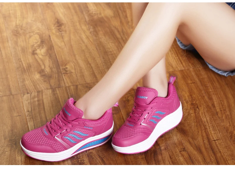 Новинка; фитнес для взрослых; Тонизирующая обувь; 5 цветов; дышащие сетчатые кроссовки для женщин; легкая платформа; кроссовки для похудения; обувь