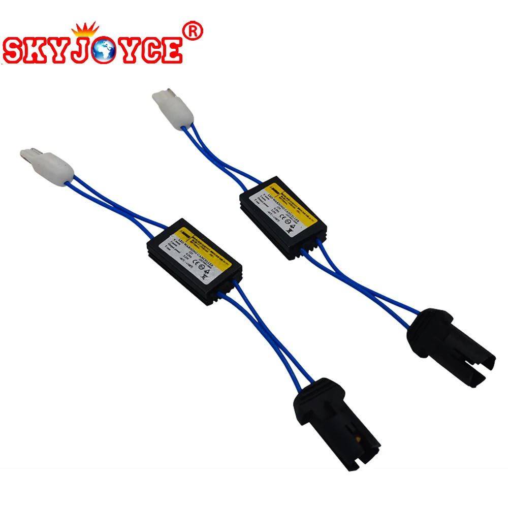 SKYJOYCE 50 пара/лот T10 Светодиодный лампочки Canbus Error Free 12 V 0.29A Предупреждение декодер-компенсатор резисторный конденсатор провод адаптер светодиодный