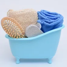 5 Items/set Pet Bathtub storage+Bath brush sponge+Wood Massage Comb+Towel dry+Pumice stone bathroom accessories bath set