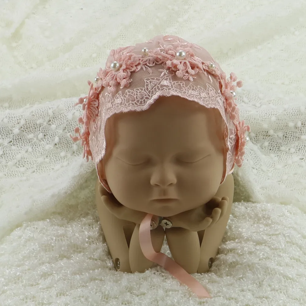 D & J Кепки новорожденных сладкий шляпа принцессы кружева детские шапочки для девочек детские фото реквизит-Аксессуары Шапки Детские