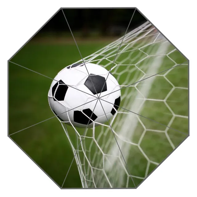 New Custom Soccer Ball Artwork Umbrella Sunny and Rainy Sunscreen Anti