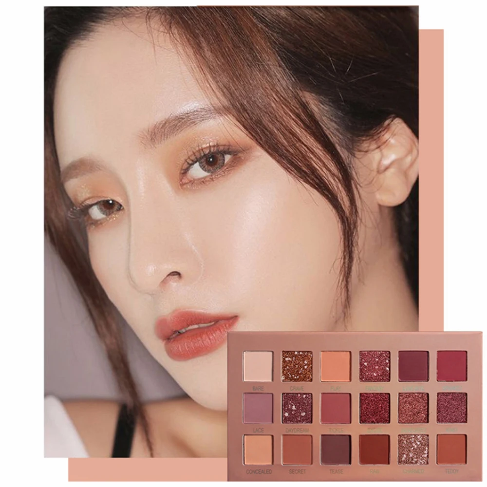 JEAN MISS Eyeshadow Pallete 18 цветов Сияющие долговечные водонепроницаемые красота