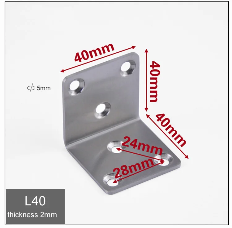 Угловой Кронштейн мебели из нержавеющей стали/фиксированный разъем, правый угол, поддержка полки, сильный, легко установить, мебельная фурнитура