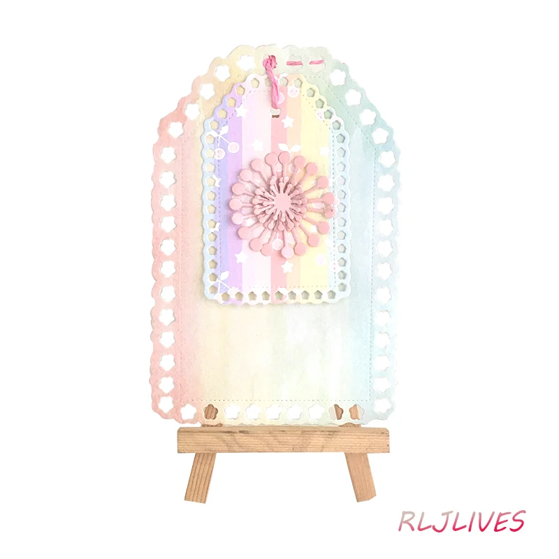 

2Pcs/Set Lace Tag Metal Cutting Dies Stencils for DIY Scrapbooking Stamp/photo album Decorative Embossing DIY Paper Cards