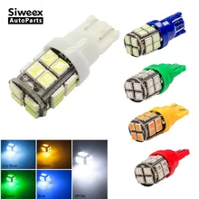 4 x W5W T10 Автомобильный светодиодный фонарь 20SMD 2835 168 194 боковые габаритные огни Карта Поворотная сигнальная лампа белый синий желтый(янтарный) зеленый лед синий красный