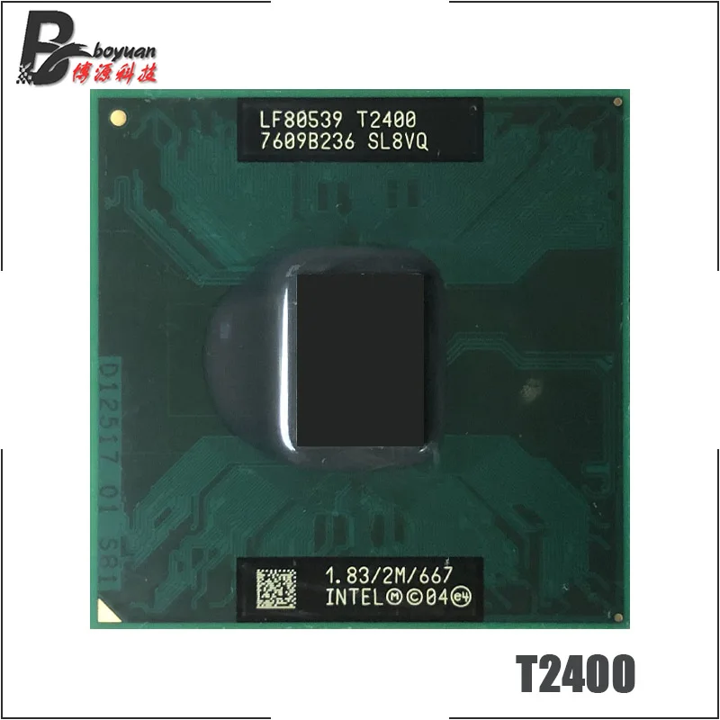 Двухъядерный процессор Intel Duo T2400 SL8VQ SL9JM 1 8 ГГц 2 Мб 31 Вт разъем M / mPGA478MT | Компьютеры