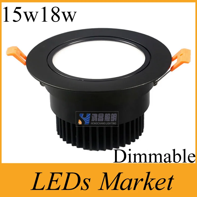 

Cob Led Downlights 15w 18w Dimmable Led Spot Lights Lamp with Led Driver For Home Lighting AC852-65V Warm Cold White CRI85 UL CE