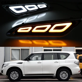 

2PCS For Nissan Patrol 2015 - 2019 LED Side Fender Lights Daytime Running Lights With Yellow Turn Signal Lamp Waterproof