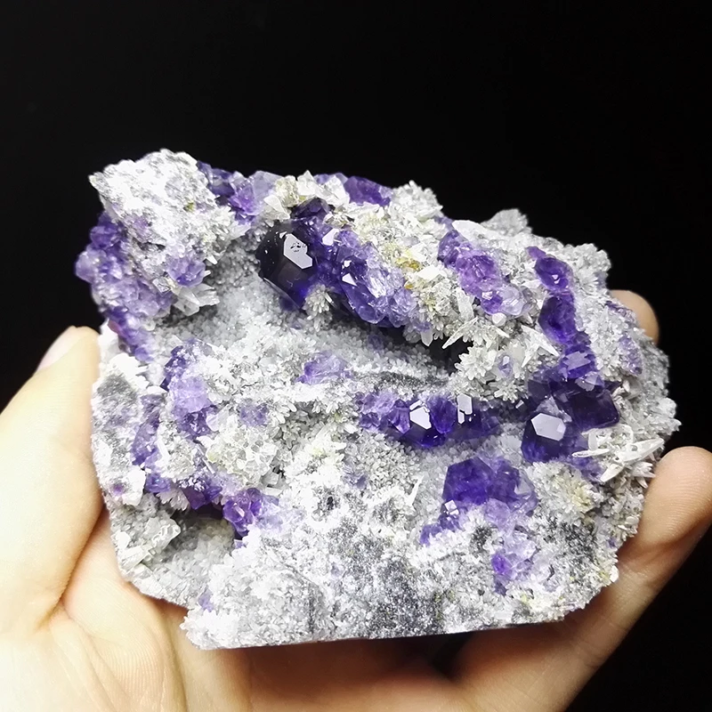 

329g NATURAL Stones and Minerals purple Fluorite quartz crystal RARE ORE UNIQUE SPECIMENS Y3 13