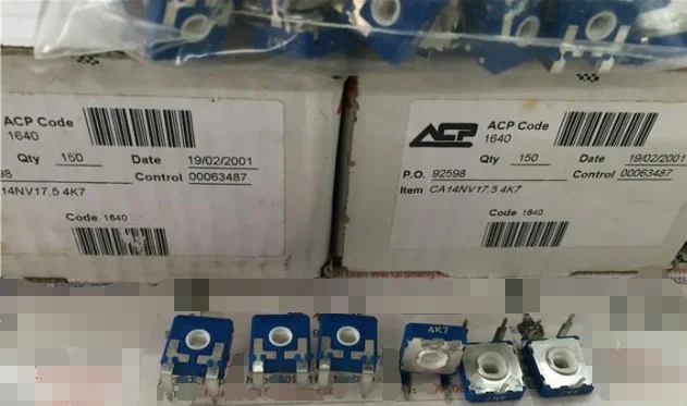 5 шт./лот ACP Испания вертикальный регулируемый потенциометр 14MMX14MM CA14NV17.5 4 7 K в