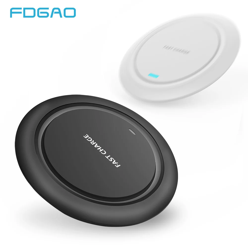 

FDGAO Qi Wireless Charger Desktop Wireless Charging Pad For iPhone XR Xs Max X 8 10W Fast charging for Samsung Galaxy S9 S8