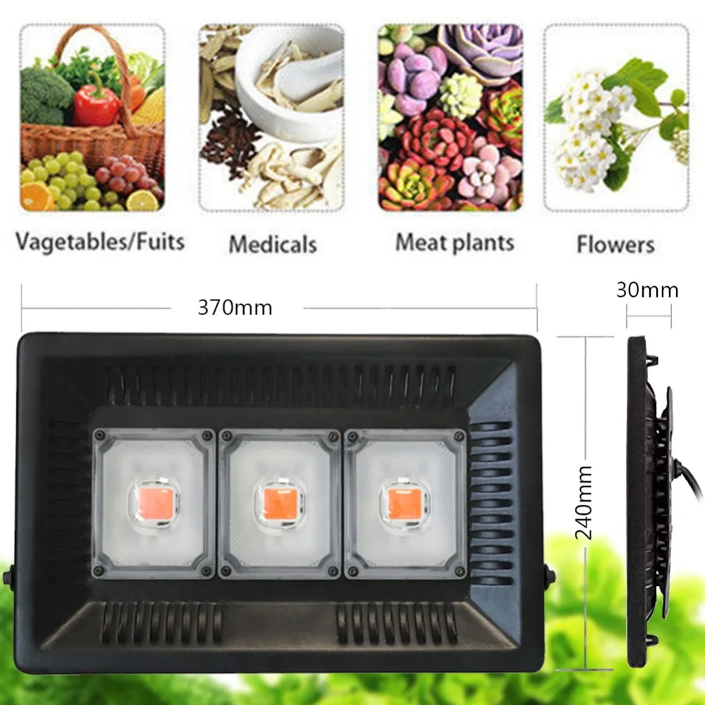 

Waterproof New Led Grow Light Full Spectrum 50/100/150W COB Grow LED Flood Light For Plant Indoor Outdoor Hydroponic Greenhouse