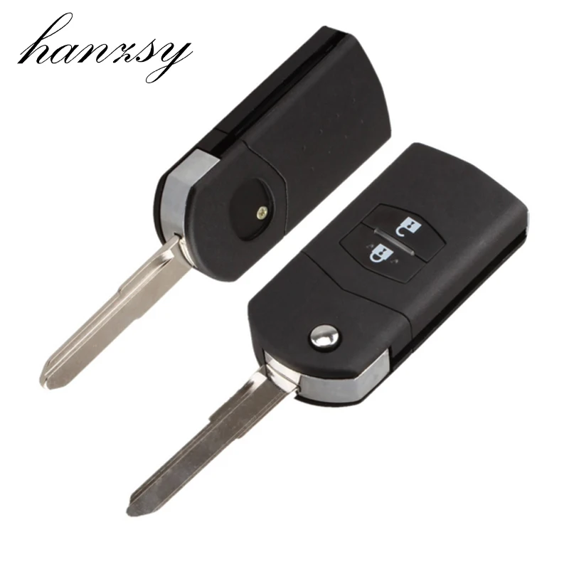 

2/3 Button Car Flip Key Case Shell For MAZDA 2 3 5 6 RX8 MX5 Replacement Folding Remote key Cover housing blank Fob Uncut Blade