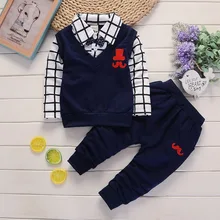 BibiCola/весенне-осенний комплект одежды для маленьких мальчиков, комплекты одежды для детей товары, детская одежда футболки для маленьких мальчиков+ штаны, спортивный костюм из 2 предметов