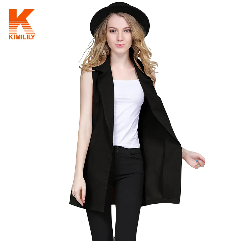 Long black sweater vest for women clothing Black Sleeveless Sweater Vest ShopStyle