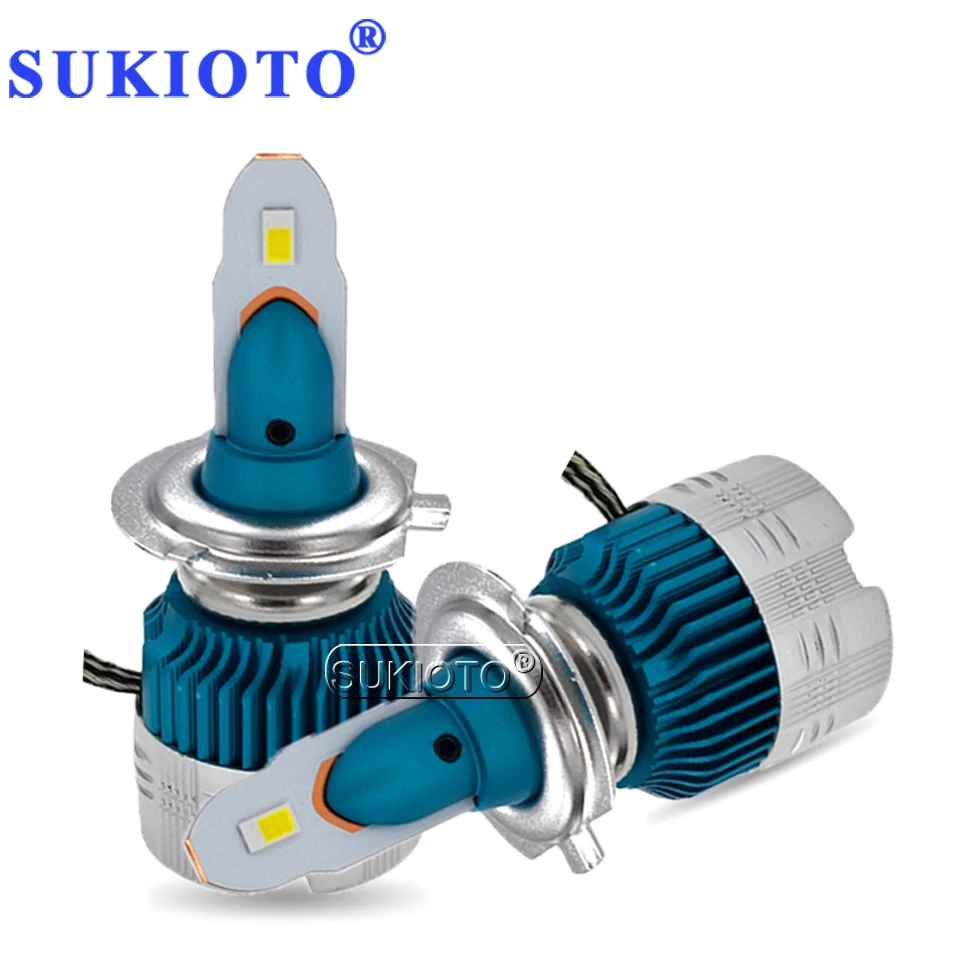 Светодиодные фары SUKIOTO H4 H7 H11 H1 HB3 HB4 9012 светодиодсветодиодный лампы для