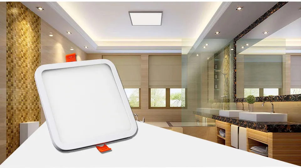 Narrow Frame Led Panel Downlight Dimmable 6w 12w 18w 24w Round Square Ultra Thin Led down light Cold /Warm White Indoor Lighting