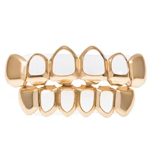 Behogar хип-хоп пользовательские подходят розового цвета Зубы вампира Четыре Полые открытым лицом золотые рот грили шапки верхней и нижней гриль набор Вечерние