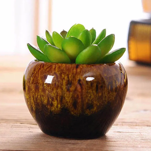 YeFine European Creative Succulents Bonsai Pots Home Decor Ceramic Crafts Ornaments Desktop Mini Fleshy Flowerpots For Plants