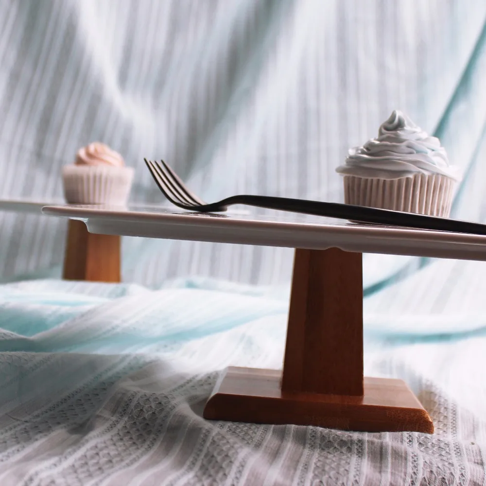 الشمال السيراميك كعكة صينية الخيزران الراقية طبق للوجبات الخفيفة كعكة الوقوف الشاي بعد الظهر ويست بوينت مائدة الحلوى أطباق فاكهه عرض موقف