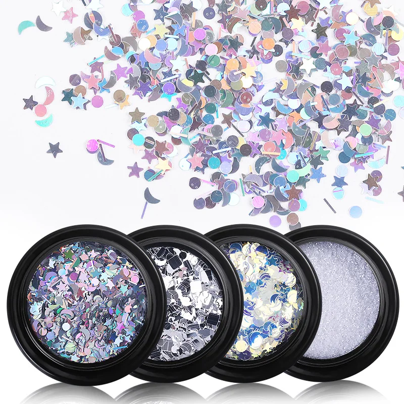

1 Box Mixed Color 3D Ultrathin Sequins Nail Glitter Flakes Sparkly DIY Tips Dazzling Nail Art Decorations Dropshipping