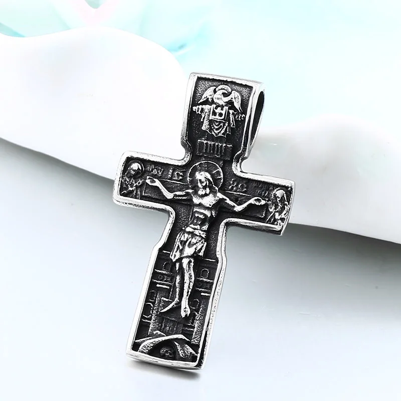 Байер 316L нержавеющая сталь крест подвеска для ожерелья с изображением Иисуса череп спасение для мужчин Высокое качество ювелирные изделия LLBP8-381P
