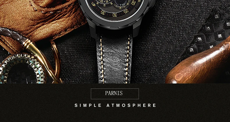 PARNIS мужские часы Люксовый Бренд 44 мм механические часы relogios автоматические мужские светящиеся дизайнерские