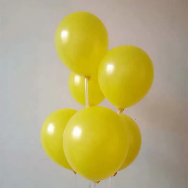 

Happy New Year 2019 Ballon 100pcs/lot 10 Inch 1.5g Pearl Yellow Latex Balloons Birthday Party Decorations kids Boy Helium Ballon