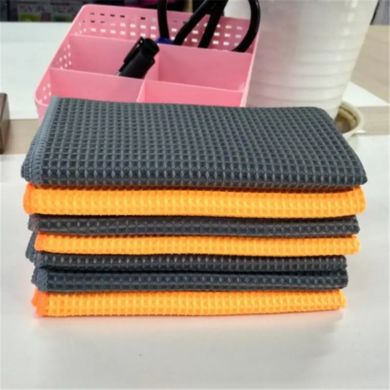 

Car-styling Auto Car Wash Towel Waffle Style Lint-Free Non-Fading Cloth Microfiber Car Cleaning Towel Cloth Brush 2 colors