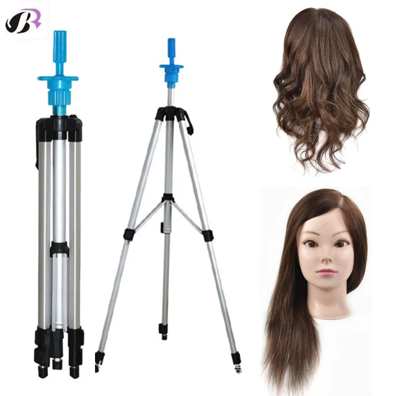 

16 Inch Brown Styling Hairdressing Training Female Mannequin Head Model For Hair Practice For Stylist Barber with Tripod Stand