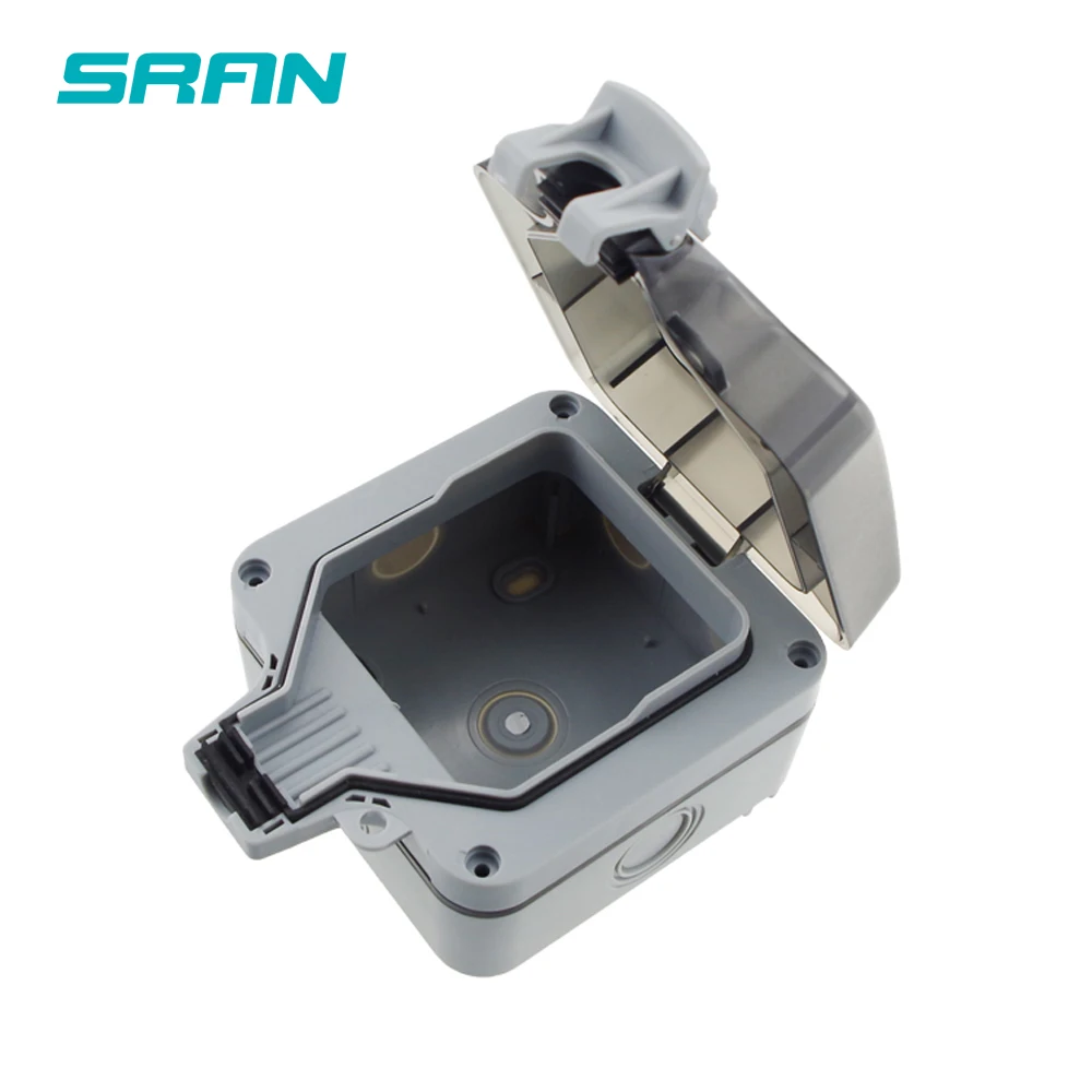 SRAN IP66 водостойкая наружная коробка настенная розетка 16A ЕС с двойным usb портом для