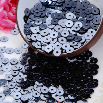 

60g/lot 6mm Flat Round Sequins For Craft Bolsa DIY Garment DIY Accessories Grey Confetti Spangles